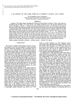 198 7Apjs. . .63. .645U the Astrophysical Journal Supplement