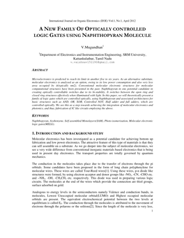 A New Family of Optically Controlled Logic Gates Using Naphthopyran Molecule