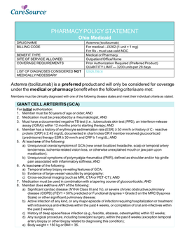 Pharmacy Policy Statement