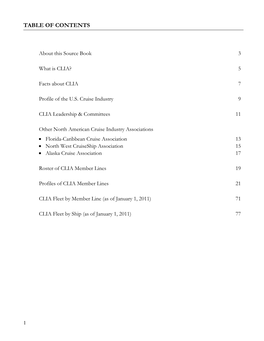 Table of Contents