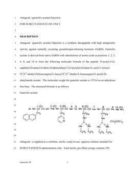 Ganirelix Acetate) Injection