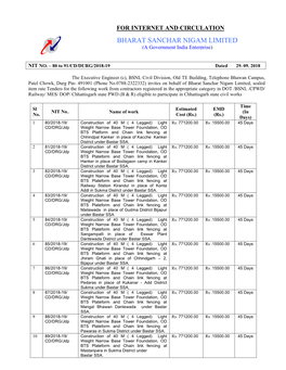 BHARAT SANCHAR NIGAM LIMITED (A Government India Enterprise)