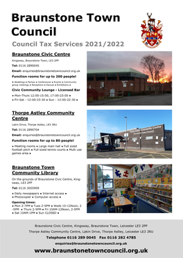 Braunstone Parish Leaflet 2021