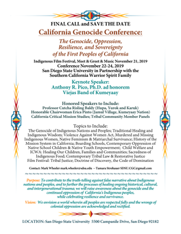 California Genocide Conference