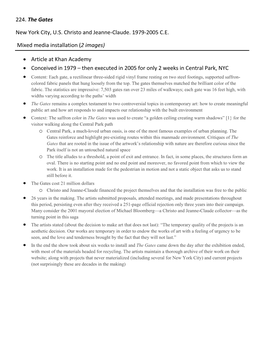 224. the Gates New York City, U.S. Christo and Jeanne-Claude. 1979