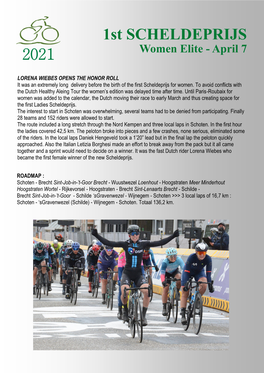 2021 1St SCHELDEPRIJS