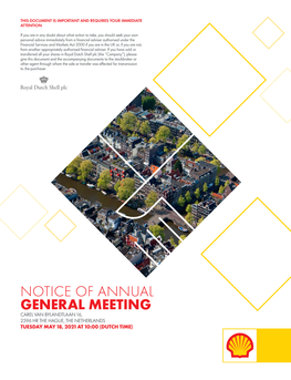Notice of Meeting of 2021 Annual General Meeting