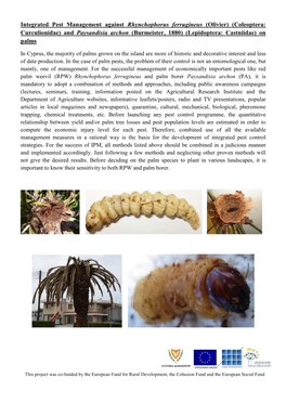 Integrated Pest Management Against Rhynchophorus Ferrugineus