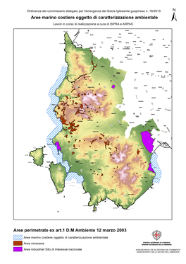 Aree Marino Costiere Oggetto Di Caratterizzazione Ambientale Aree Minerarie