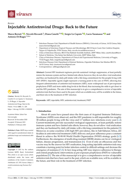 Injectable Antiretroviral Drugs: Back to the Future