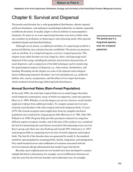 Distribution, Ecology, and Life History of the Pearly-Eyed Thrasher (Margarops Fuscatus)