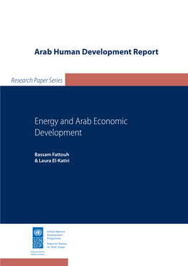 Energy and Arab Economic Development