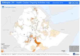 Ethiopia: 3W - Health Cluster Ongoing Activities Map (December 2016)