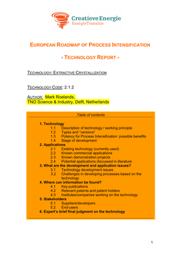 2.1.2 Extractive Crystallization