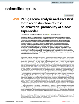 Pan-Genome Analysis and Ancestral State Reconstruction Of