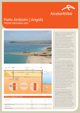 Porto Amboim | Angola PAENAL Fabrication Yard