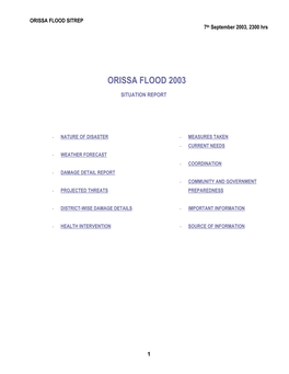Orissa Flood 2003