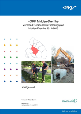 Vgrp Midden-Drenthe Verbreed Gemeentelijk Rioleringsplan Midden-Drenthe 2011-2015