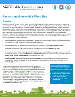 Revitalizing Greenville's West Side