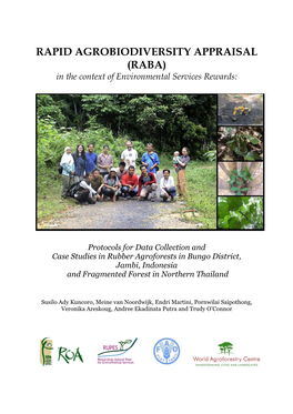 RAPID AGROBIODIVERSITY APPRAISAL (RABA) in the Context of Environmental Services Rewards