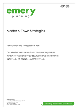 Wainhomes (South West) Holdings Ltd (ID: 407809), Sir Hugh Stucley (ID 852212) and Cavanna Homes (NOR7 Only) (ID 854147 – Plp2272-2277 Only)