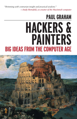 Hackers and Painters: Big Ideas from the Computer