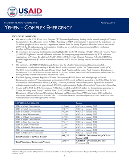 Yemen – Complex Emergency