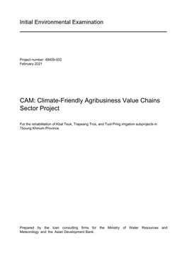 48409-002: Climate-Friendly Agribusiness Value Chains Sector