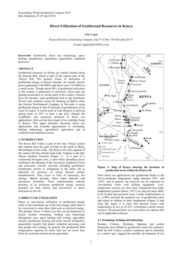 Direct Utilization of Geothermal Resources in Kenya