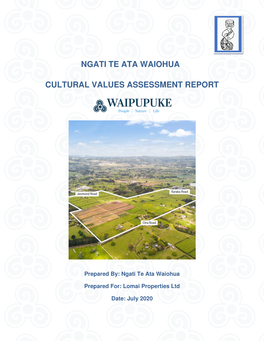 (I) Ngati Te Ata Cultural Values Assessment