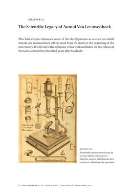 The Scientific Legacy of Antoni Van Leeuwenhoek