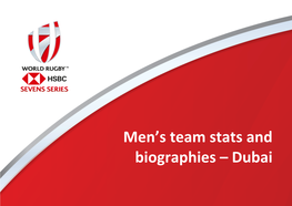 Men's Team Stats and Biographies – Dubai
