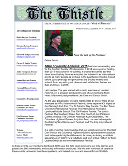 Winter 2015 Newsletter