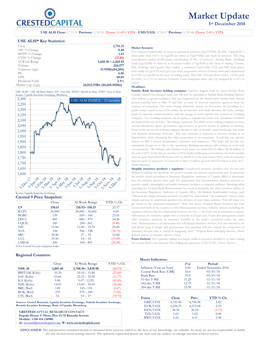 Crested Capital Daily Market Brief 12Th November 2018