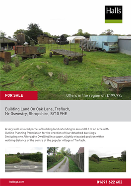 Building Land on Oak Lane, Treflach, Nr Oswestry, Shropshire, SY10 9HE
