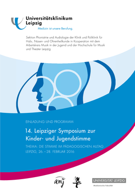 14. Leipziger Symposium Zur Kinder- Und Jugendstimme