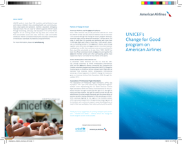 UNICEF's Change for Good Program on American Airlines