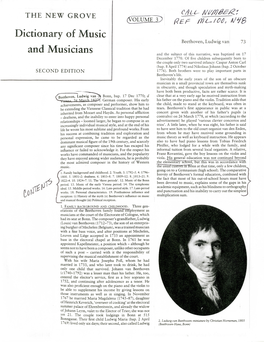 Dictionary of Music and Musicians