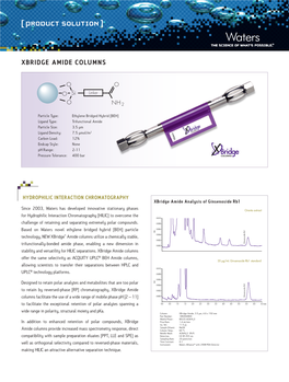 Xbridge Amide Columns