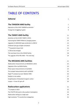 Table of Contents