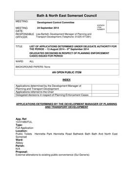 Bath & North East Somerset Council