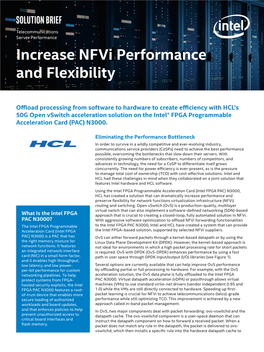 Increase Nfvi Performance and Flexibility