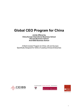 Global CEO Program for China