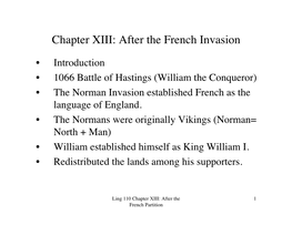 Chapter XIII: After the French Invasion