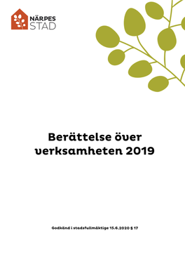 Berättelse Över Verksamheten 2019