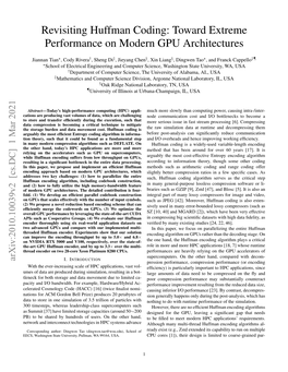 Revisiting Huffman Coding: Toward Extreme Performance on Modern GPU Architectures