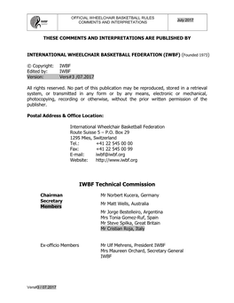 IWBF Technical Commission