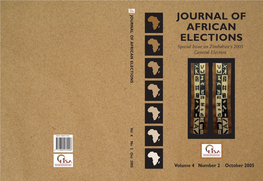 JOURNAL of AFRICAN ELECTIONS Vol 4 No 2 Oct 2005 VOLUME 4 NO 2 1