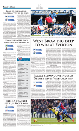 West Brom Dig Deep to Win at Everton