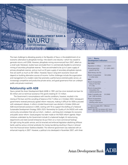 Nauru 2008 a Fact Sheet